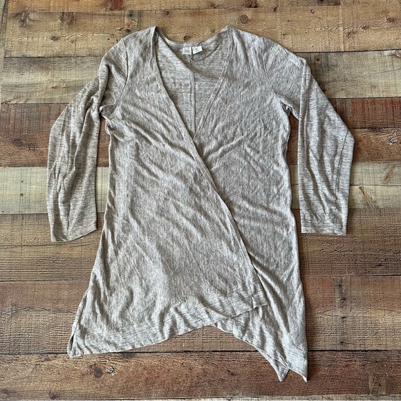 Artisan NY Women's Linen Cardigan Wrap Sweater Long Sleeve Size S Light Brown -S - Picture 1 of 5